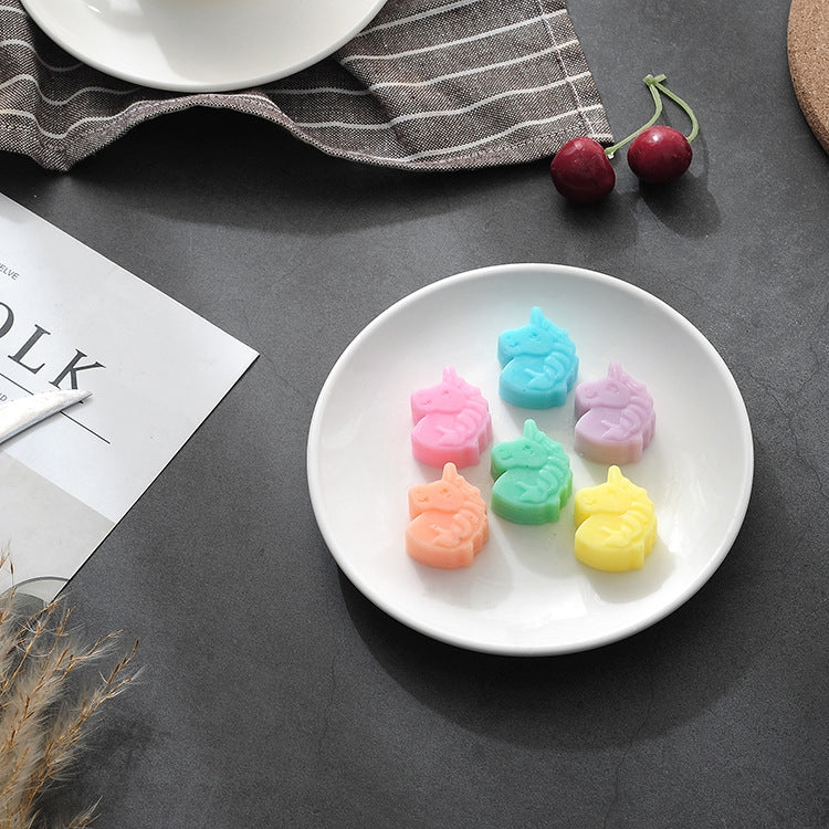 4 ชิ้นยูนิคอร์นม้าช็อคโกแลตขนมเค้กเบเกอรี่ซิลิโคนแม่พิมพ์สีการจัดส่งแบบสุ่ม, Unicorn Pony
