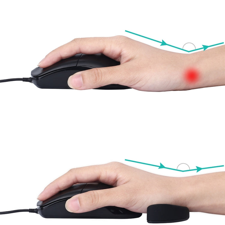 ซิลิโคนรองข้อมือแผ่นรองเม้าส์ที่วางฝ่ามือมือถือที่วางมือสำนักงาน, Black Right Hand