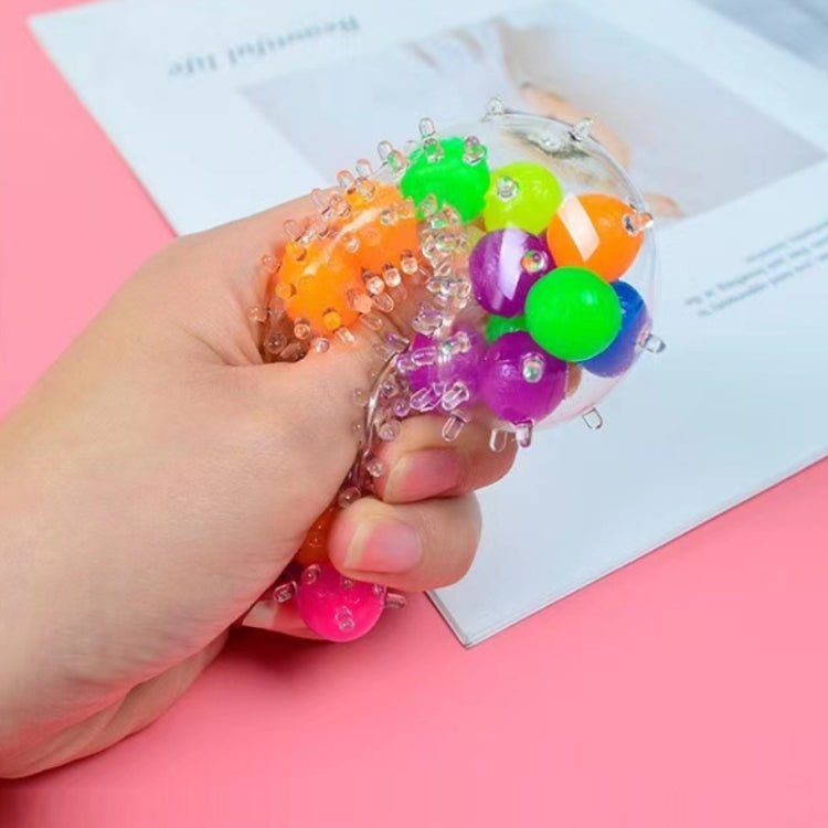 6 ชิ้น 6 ซม. ลูกปัดสี TPR Vent Ball ของเล่นบีบอัด, Balloon Ball