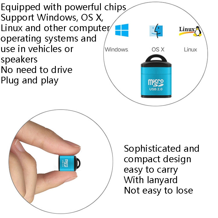 10 ชิ้น 480 Mbps Mini Micro SD การ์ดโทรศัพท์มือถือความเร็วสูง TF Card Reader คอมพิวเตอร์ลำโพงรถยนต์ card Reader