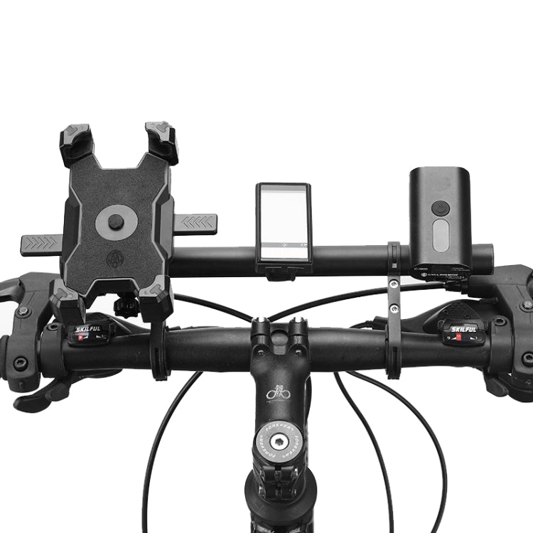 BG-798 30 ซม.จักรยาน Extension Bracket Double Rod อลูมิเนียมไฟฉายนาฬิกาจับเวลาไฟหน้าวงเล็บขยาย, BG-798