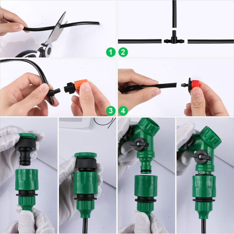 149 ใน 1 30m Dripper ปรับได้ DIY อุปกรณ์รดน้ำอัตโนมัติหยดชลประทาน ชุด, 149 In 1