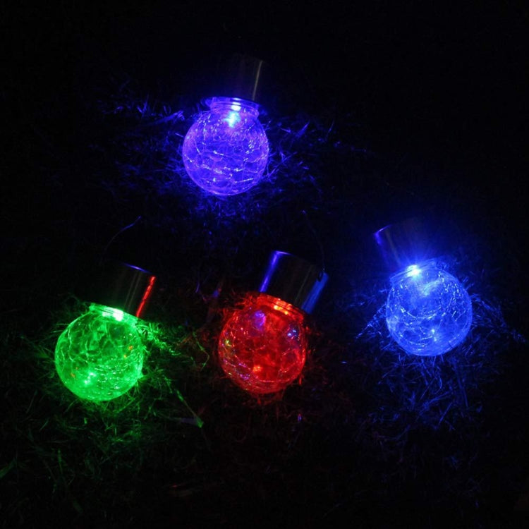 12 PCS Crackle Ball โคมไฟระย้าพลังงานแสงอาทิตย์สวนกลางแจ้ง Courtyard ไฟตกแต่งวันหยุดพร้อมคลิป, 12 PCS Crackle Ball White, 12 PCS Crackle Ball Warm, 12 PCS Crackle Ball Colorful