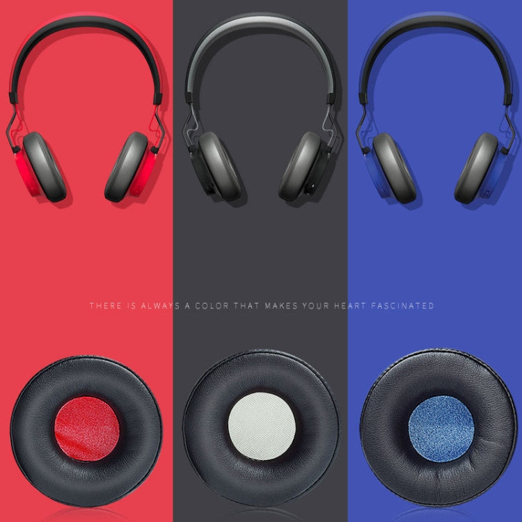 1 คู่หูฟังฟองน้ำฝาครอบหูฟังหนังสำหรับ Jabra Revo Wireless, Black Blue Net, Black Gray Net