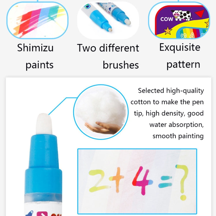 เสื่อวาดภาพน้ำสำหรับเด็ก Magic Graffiti สไตล์:, Large Four Color-Bagged