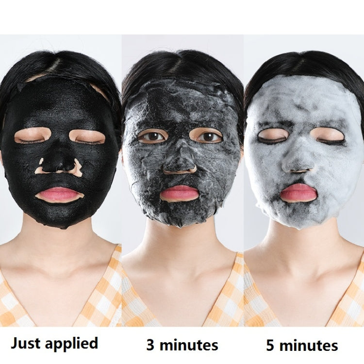 SAMANLI Bubble Mask มอยส์เจอร์ไรเซอร์และให้ความชุ่มชื่นแก่รูขุมขน Bamboo Charcoal คลีนซิ่งแบล็คมาส์ก