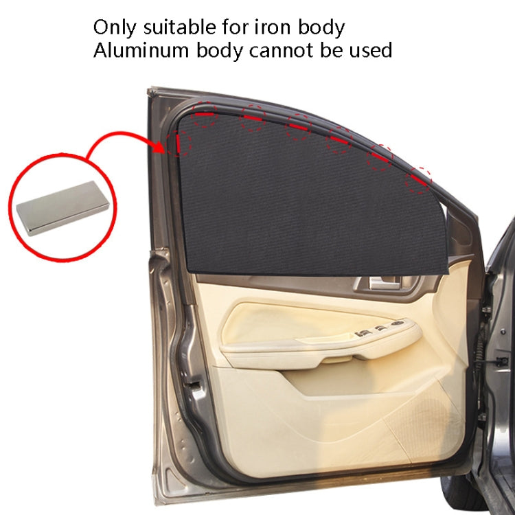 4 PCS เส้นด้ายสุทธิแม่เหล็กดูดประเภทม่านบังแดดรถยนต์, Front Row Arc, Back Row Square, Thick Front Row Arc, Thick Back Row Square