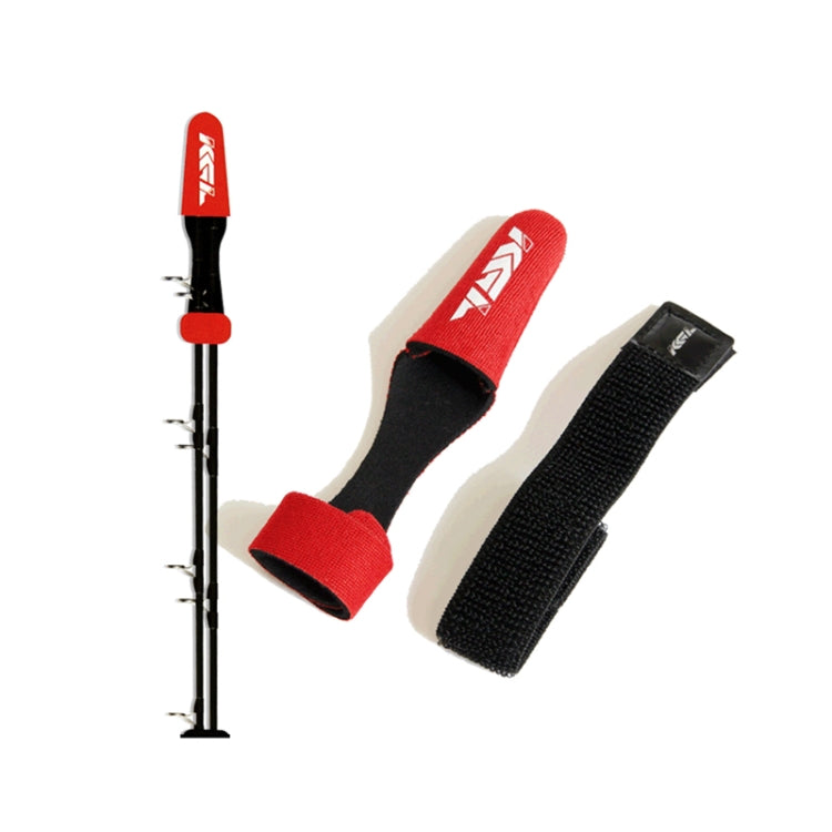 3 PCS Fish Rod ป้องกันฝาครอบยืดหยุ่นสูง Pole Guard Cap + ชุดสายรัดเฆี่ยน, Red, Black, Blue