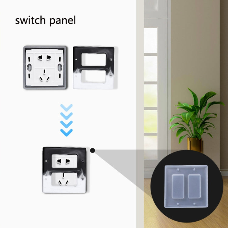 3 PCS Crystal Epoxy Mirror Porous Socket Button Data Line Switch Panel แม่พิมพ์ซิลิโคน, Style One, Style Two, Style Three, Style Four, Style Five, Style Six