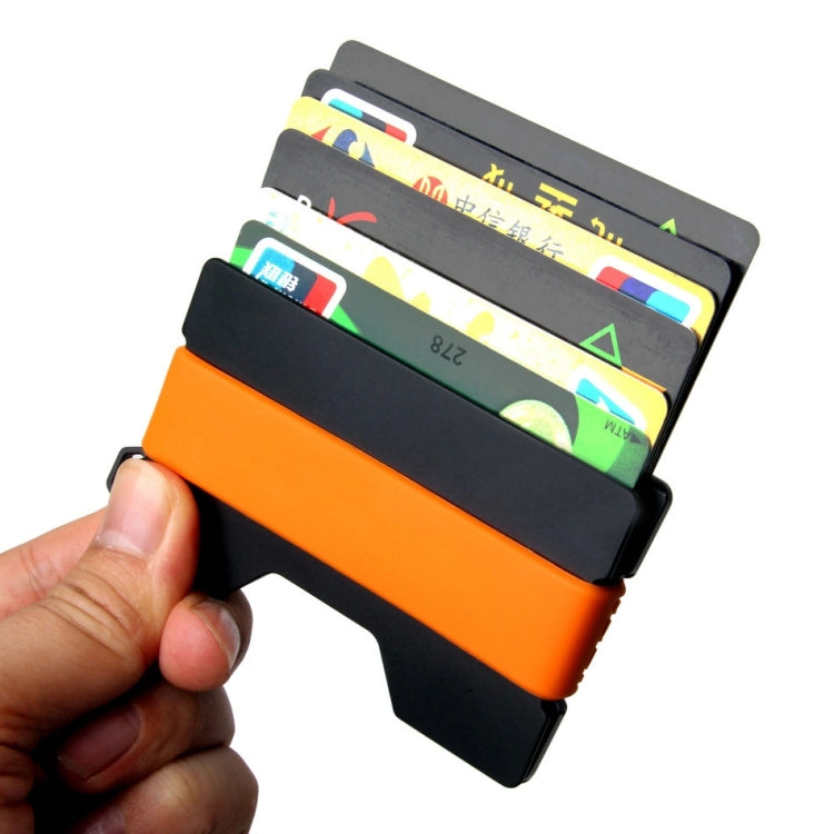 ที่ใส่บัตรอลูมิเนียมอัลลอยด์ป้องกันการโจรกรรม EDC Wallet Coin Storage Box ที่ใส่คีย์การ์ด, Red, Blue, Black, Grey