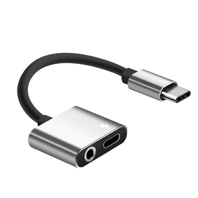 USB-C / Type-C ถึง 3.5 มม. Aux + USB-C / Type C หูฟังอะแดปเตอร์ชาร์จสายสัญญาณเสียงสำหรับ Mi 8 Lite A2 (L1130)