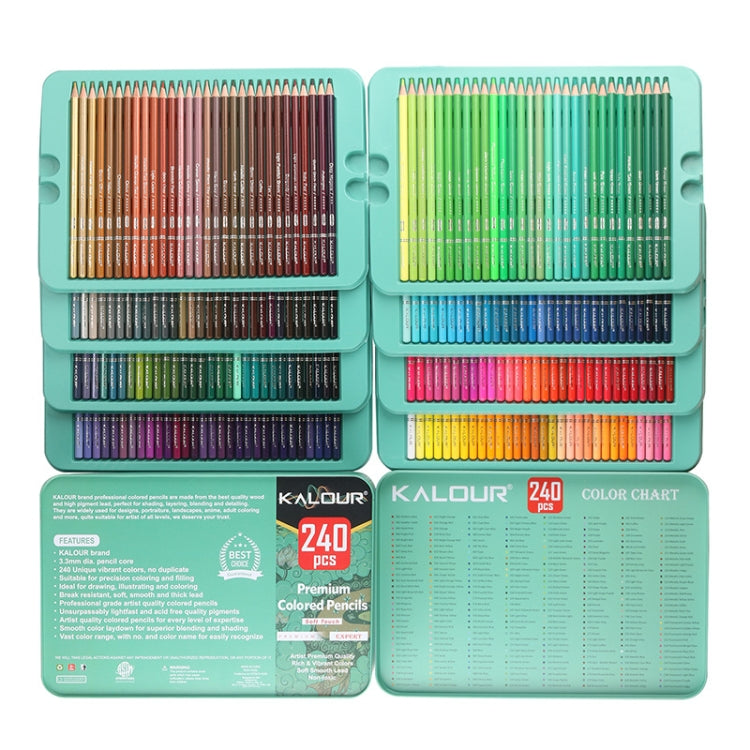 Kalour 240 Colours Colour Lead Pencil Set Hand Painted Doodle Color Pencil Painting Pencil. ชุดดินสอสี Kalour 240 สี, 240 Colors Painting Pencil