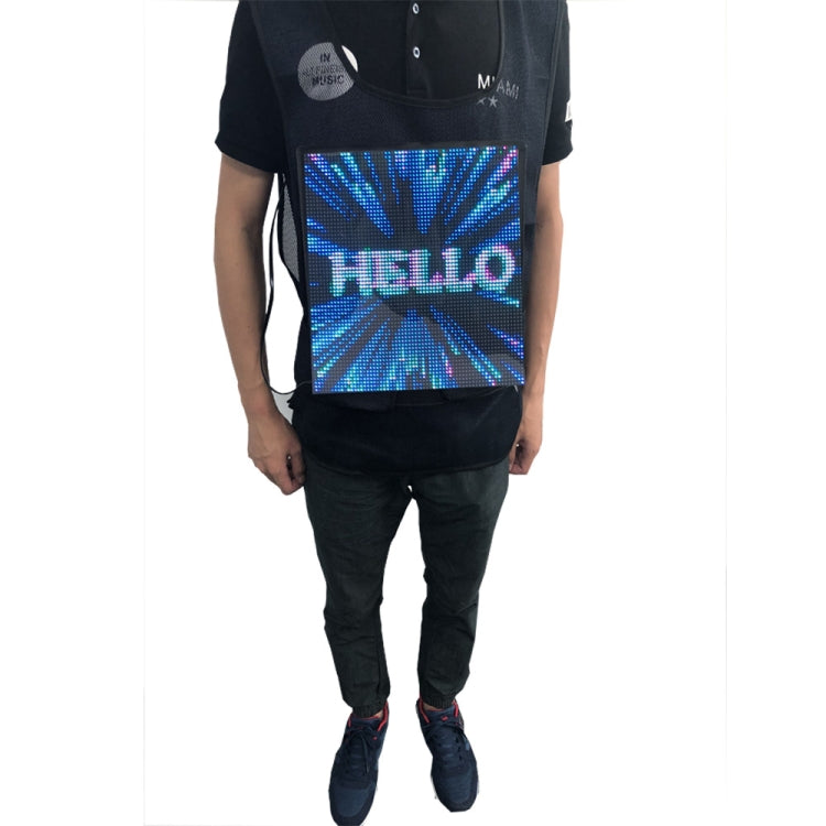 ys-kl20 หน้าจอโฆษณามือถือกลางแจ้ง เสื้อกั๊กจอแสดงผล LED ที่สวมใส่ได้แบบยืดหยุ่นกันน้ำ