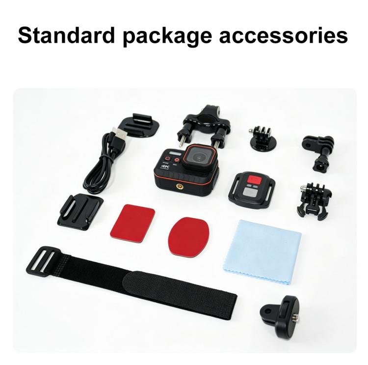 SC002-12 4K กล้องกีฬากลางแจ้ง WiFi ดำน้ำกล้องมินิกันน้ำ, Black