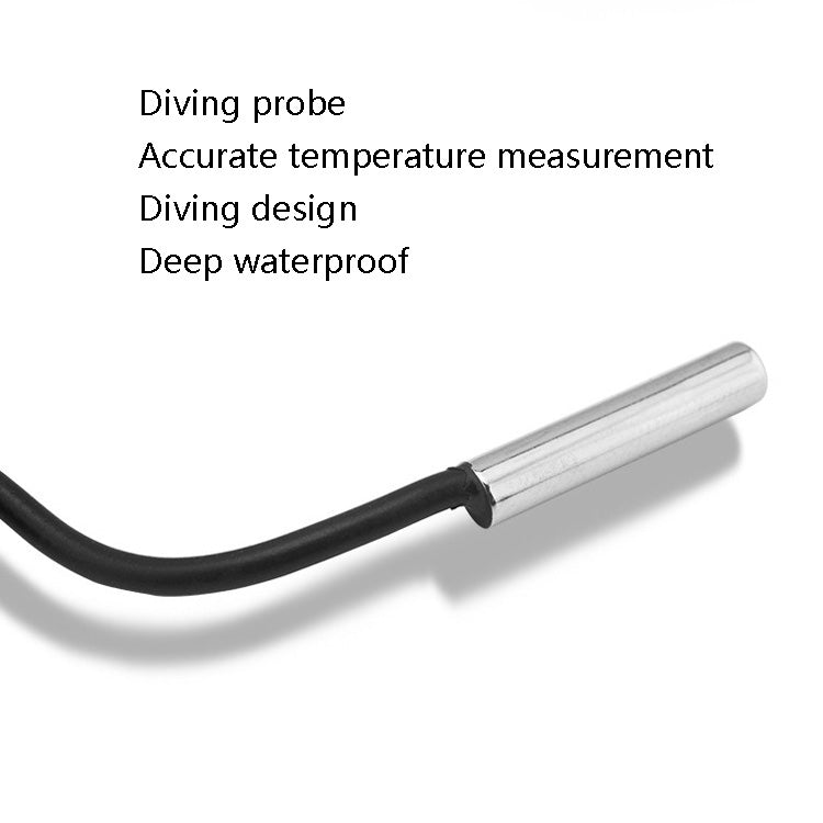 2 PCS Fish Tank Digital Thermometer Waterproof Probe เครื่องวัดอุณหภูมิแบบอิเล็กทรอนิกส์, ความยาวสาย:, 1m (Black), 1m (White), 2m (Black), 2m (White), 5m (Black)