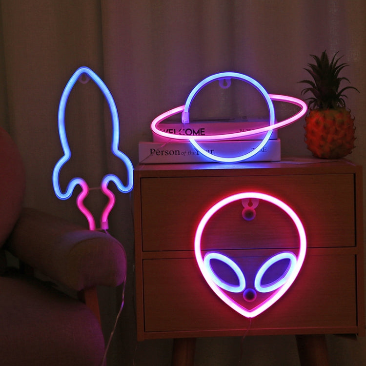 ไฟ LED ตกแต่งไฟนีออนส่วนบุคคล Modeling Light USB Battery Box Dual Purpose, Spec:, Alien, Planet