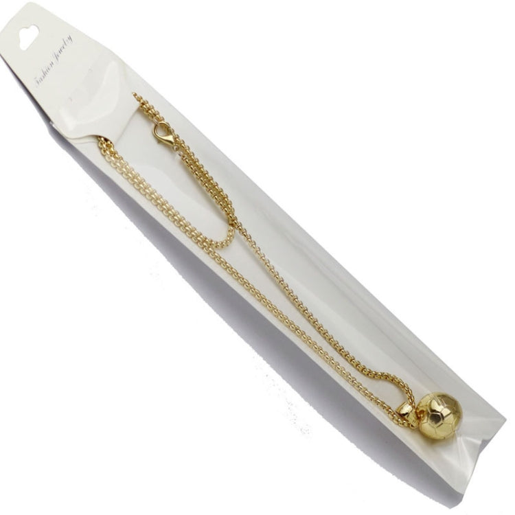 สร้อยคอจี้ลูกบอลกีฬาสามมิติ 2 ชิ้นสไตล์:, Men Basketball White K, Men Football 18K Gold