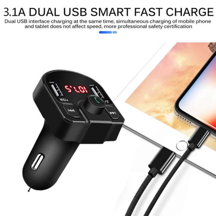 M9 Car Bluetooth MP3 เครื่องชาร์จในรถยนต์แบบ Dual USB, M9