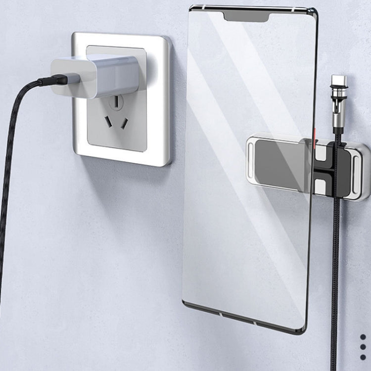 2 PCS S15 Magnetic Aluminum Alloy Bracket Data Cable Storage Sticker ที่วางโทรศัพท์ในรถยนต์