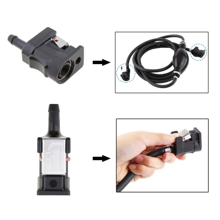 2 PCS Yacht Fuel Connector สำหรับ Yamaha Outboard Motor, Machine End Female Connector, Tank End Female Connector
