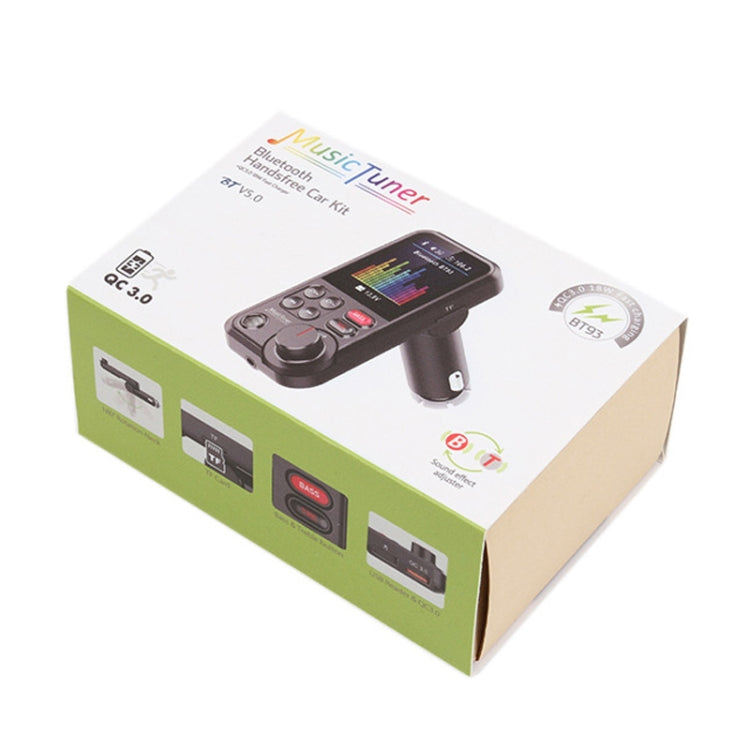 BT93 เครื่องเล่นบลูทูธ MP3 ในรถยนต์ หน้าจอสี, BT93
