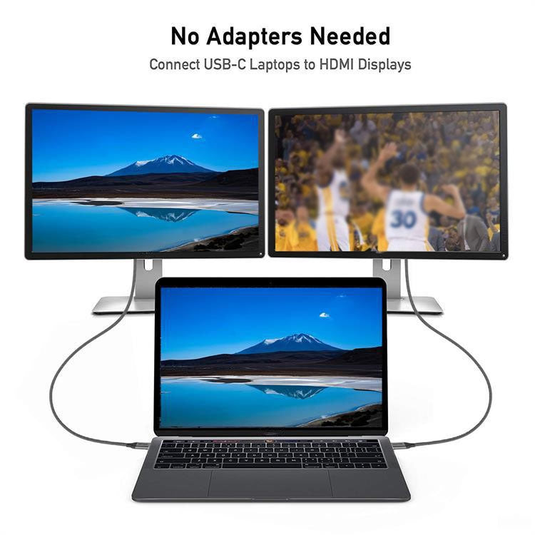 QGeeM QG-UA09 สาย Type-C เป็น HDMI, 1.8m, 3m