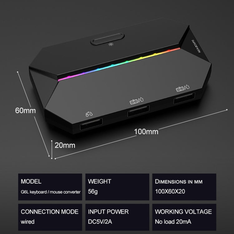 ZIYOU LANG G6L Gamepad เป็น Keyboard Mouse Converter สำหรับ Nintendo Switch / Xbox / PS4 ข้อมูลจำเพาะ:, Host, Host + K15 + V1 + Red Pad