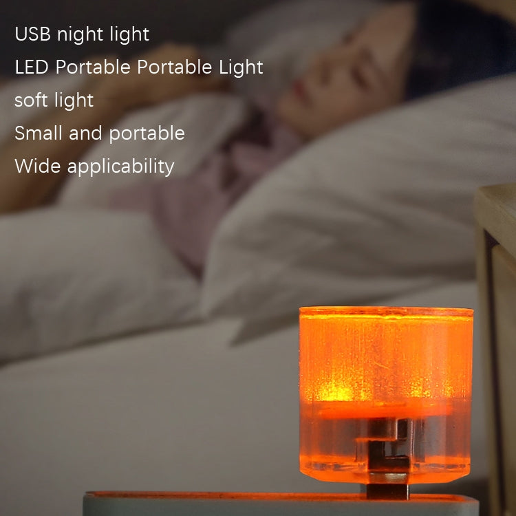 10 PCS รถตกแต่ง USB Universal LED Atmosphere Lamp, White, Ice Blue, Purple, Red, Yellow, Deep Blue, Colorful Flash, Colorful Slow Flash