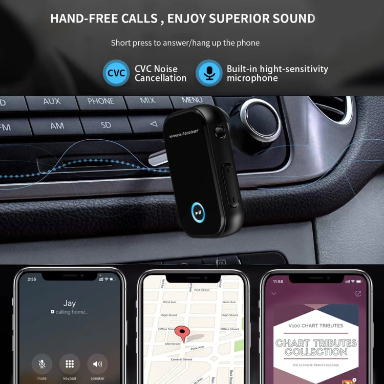รถบลูทูธ 5.0 ตัวรับสัญญาณเสียงตัวแปลงบลูทูธ 3.5 มม, 5.0 Audio Receiver