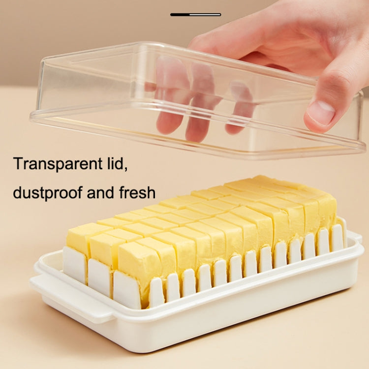 2 ชิ้นกล่องเก็บบัตเตอร์ตัดความจุขนาดใหญ่โปร่งใส, Butter Cutter Box (White)