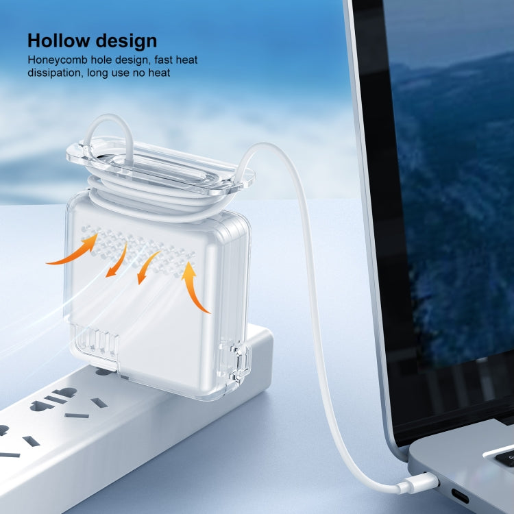 OATSBASF เคสป้องกันไฟซิลิโคนใสสำหรับ IPhone MacBook Pro Air, 20W