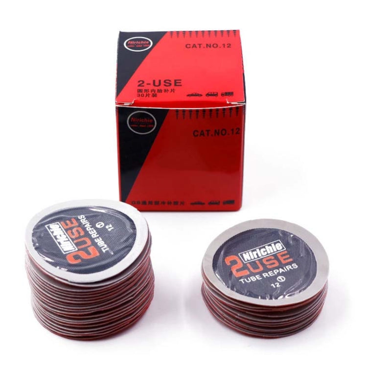 Nirichie 60mm Round Car Tire Repair Patch ซ่อมยางรถยนต์ Cold Patch Film, 60mm Round Car Tire Patch