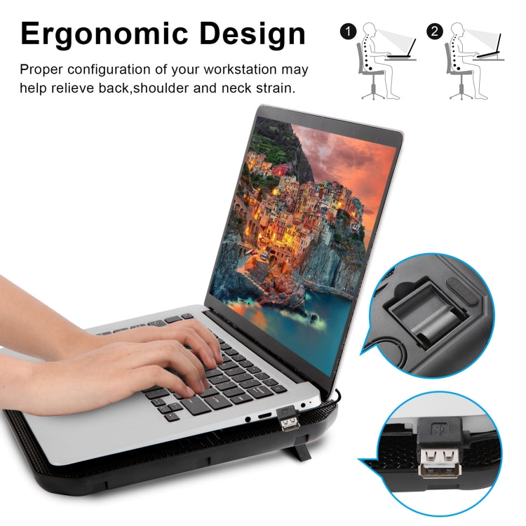 NUOXI M10 Dual USB แล็ปท็อปคูลเลอร์