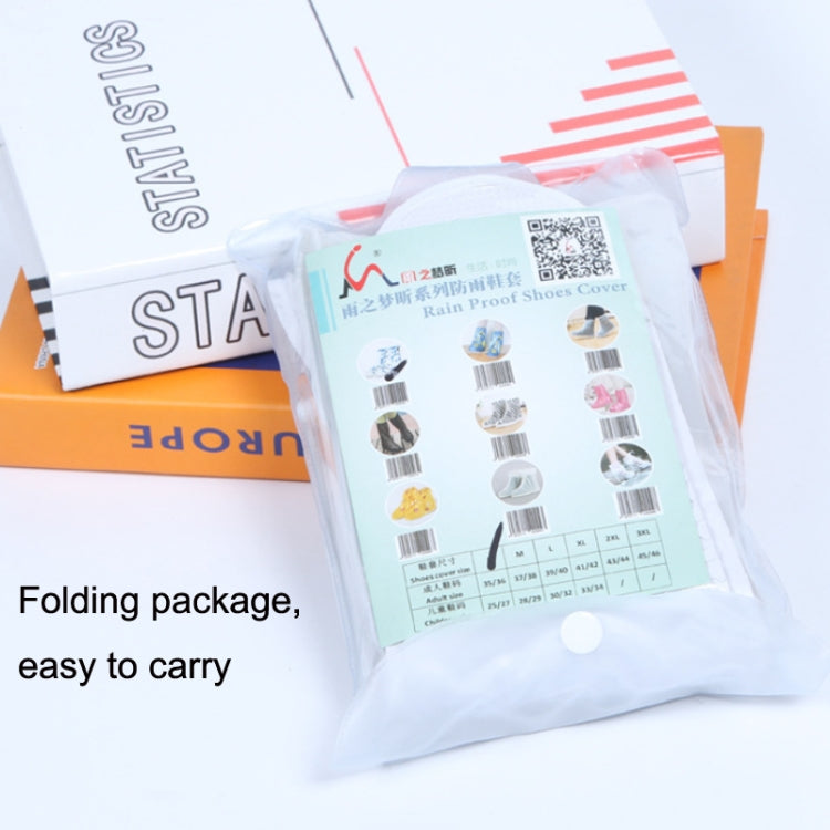 1 คู่ Rainy Outdoor Anti-Skid Waterproof Shoe Cover ฝาครอบรองเท้าใช้ซ้ำ ๆ หนา, S, M, L, XL, XXL, XXXL