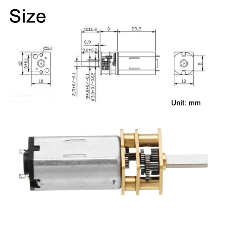 GM12-N30VA DC12V 100RPM มอเตอร์เกียร์แม่เหล็กถาวรแรงบิดสูงขนาดเล็ก