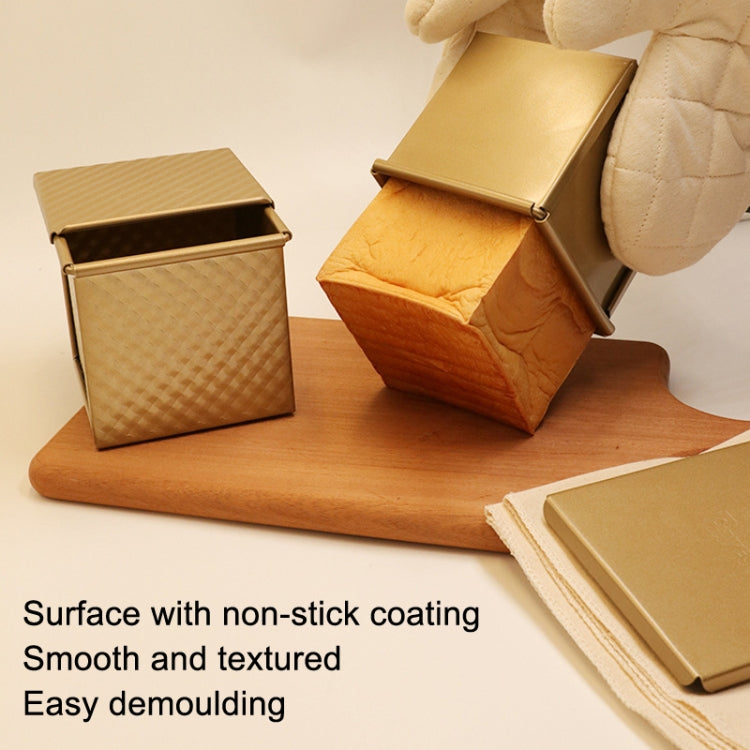 กล่องขนมปังปิ้งทรงสี่เหลี่ยม Non-Stick Water Cube Toast Mould, Style:, 8832 8x7.5x6.5cm Ripple Gold, 8759 11.8x11x10.3cm No Ripple Gold, 8772 8x7.5x6.5cm No Ripple Gold, 8765 11.8x11x10.3cm Ripple Gold