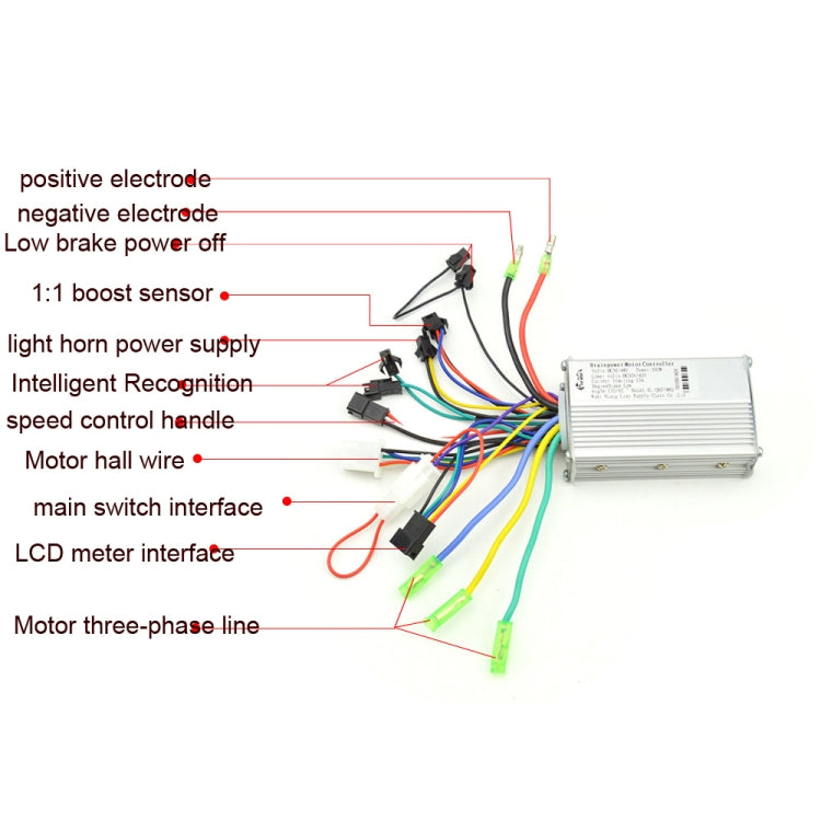 866 250W 350W Universal Electric Bike Scooter Controller สามารถติดตั้ง Speedmeters ได้
