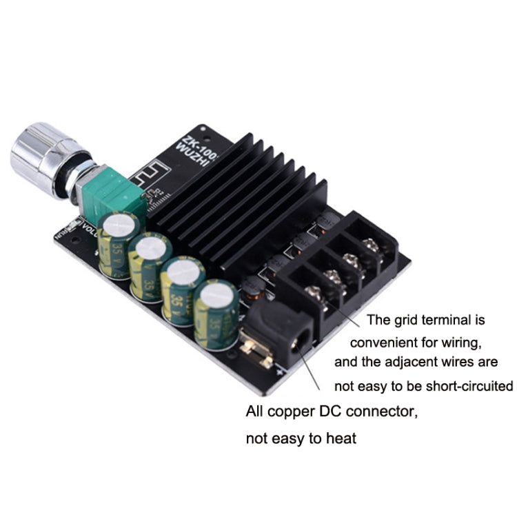 ZK-1002L มินิบอร์ดเครื่องขยายเสียงบลูทูธพลังงานสูงพร้อมปุ่มปรับระดับเสียง, ZK-1002L