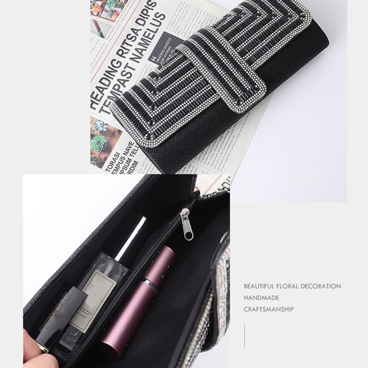 กระเป๋าสตรีกระเป๋าสะพายไหล่กระเป๋าถือ Messenger, สีเงิน, Black