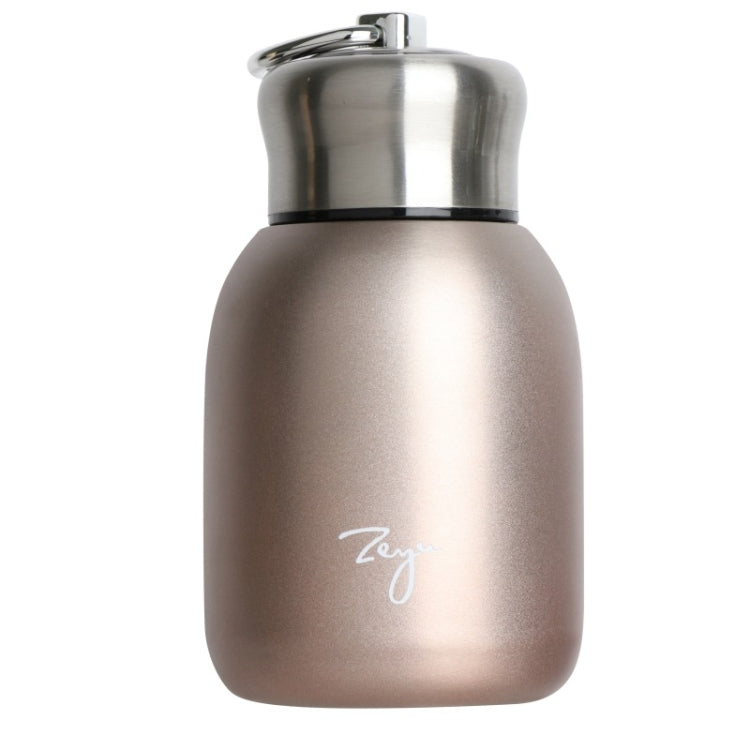 280ml 304 Stainless Steel Handle Vacuum Insulation Cup Big Belly Gift Cup, สีดำ, สีทอง, สีเขียว, สีเงิน, Rose Gold