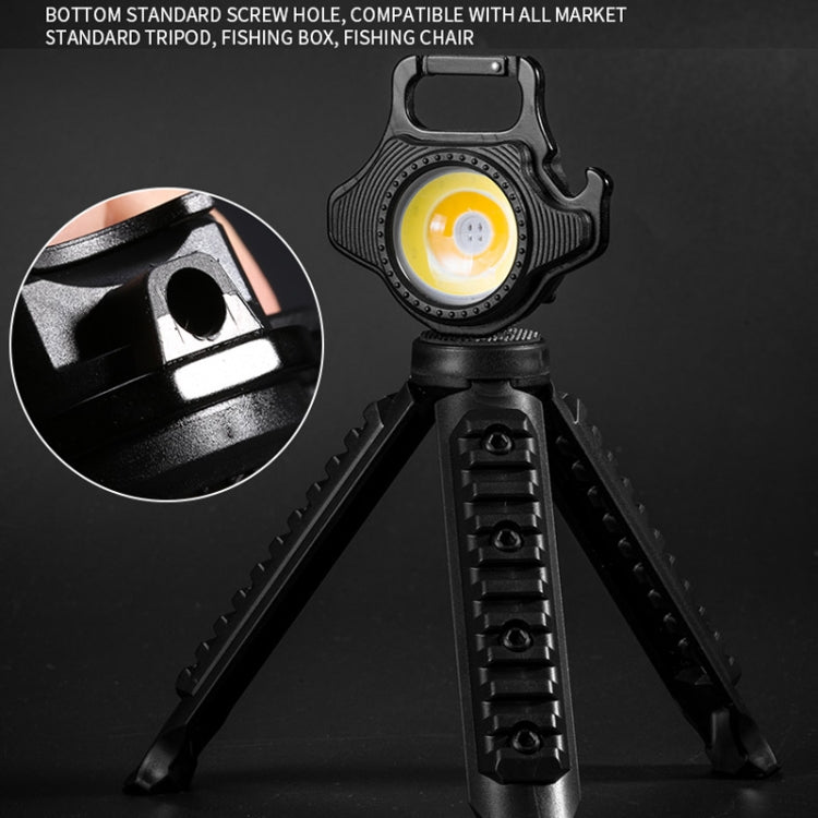 E-SMARTER W5133 ไฟฉายพกพา Mini Keychain Strong Light, Specification:, Black, Black+Tripod