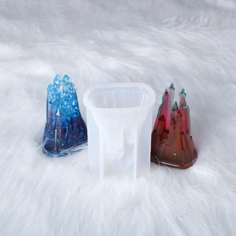 D581 DIY Crystal Drops 3D Castle แม่พิมพ์ซิลิโคน, D581