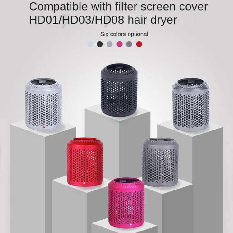 ตัวกรองฝุ่นฝาครอบด้านนอก 2 ชิ้นสำหรับเครื่องเป่าผม Dyson HD01/HD03/HD08, Outer Filter Cover Grey, Outer Filter Cover Silver, Outer Filter Cover Rose Red, Outer Filter Cover Black, Outer Filter Cover Gray, Outer Filter Cover Red