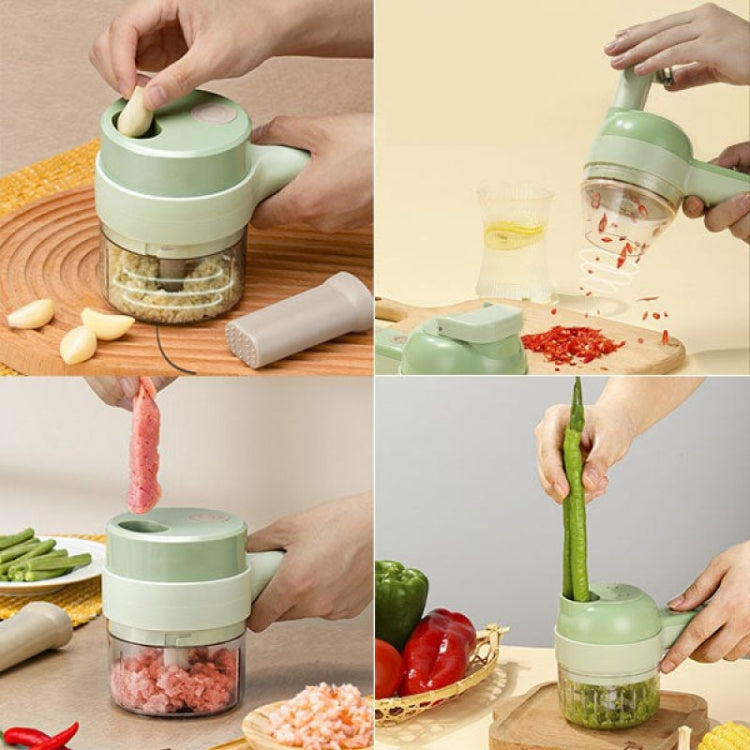4 in 1 ชุดเครื่องตัดผักไฟฟ้าแบบใช้มือถือ Garlic Mud Masher Garlic Chopper, Garlic Chopper
