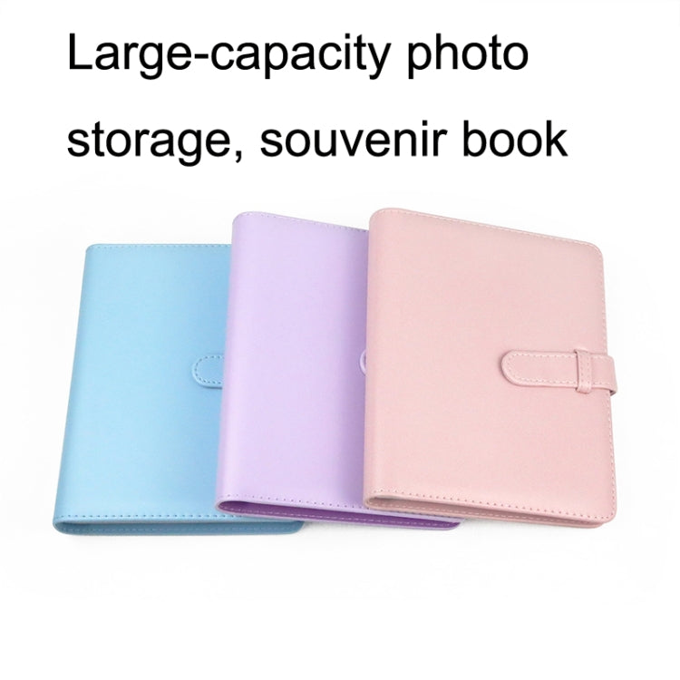 2PCS CAIUL 3 นิ้วอัลบั้มภาพหนัง PU การถ่ายภาพดิจิตอลคอลเลกชันภาพถ่ายหนังสือที่ระลึก, Cherry Pink, Clove Purple, Qingkong Blue