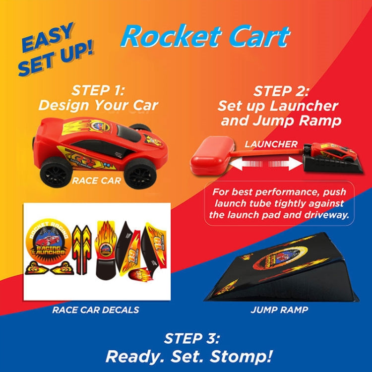 Pedal Catapult เปิดตัวรถแอโรไดนามิกสำหรับผู้ปกครองและเด็กการแข่งรถกลางแจ้ง, Red, Red + Blue Car, Blue, Blue + Red Car