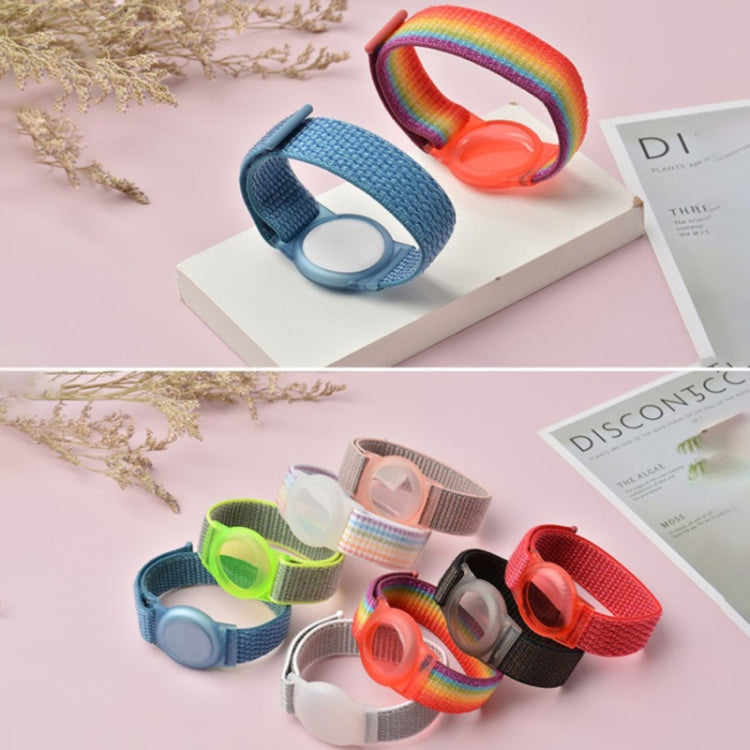 เด็กผู้ใหญ่สายรัดสายรัดข้อมือไนลอน เคส สำหรับ AirTag Tracker, 220mm, 170mm