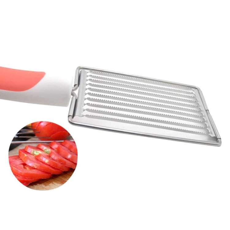 Tomato Luncheon Meat Slicer เครื่องตัดผลไม้สแตนเลสกันลื่น, Fruit Cutter(Orange), Fruit Cutter(Purple), Fruit Cutter(Blue), Fruit Cutter(Green)