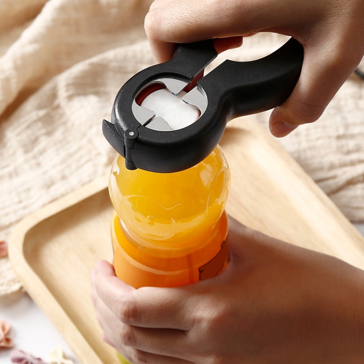 6 In 1 Simple Can Opener ที่เปิดขวดพลาสติกอเนกประสงค์, 6 In 1 Black Red