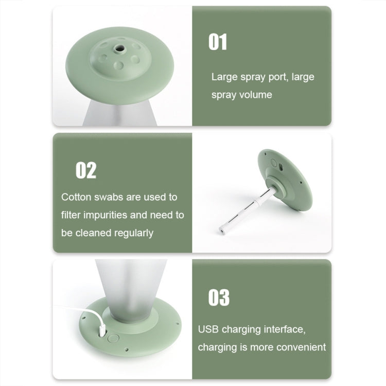 FX-041 USB ชาร์จ UFO Shape Night Light Humidifier, Ivory White, Ocean Green, Light Blue